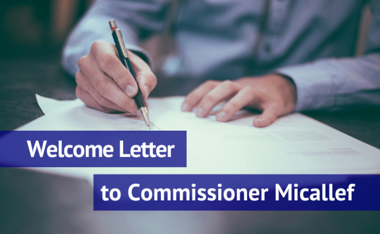 Welcome letter to Commissioner Micallef and request for an expert group for music